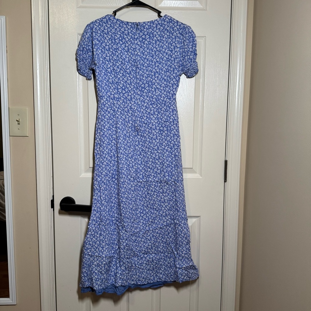 Bardot Light Blue Floral Midi Dress Size S - Picture 7 of 11